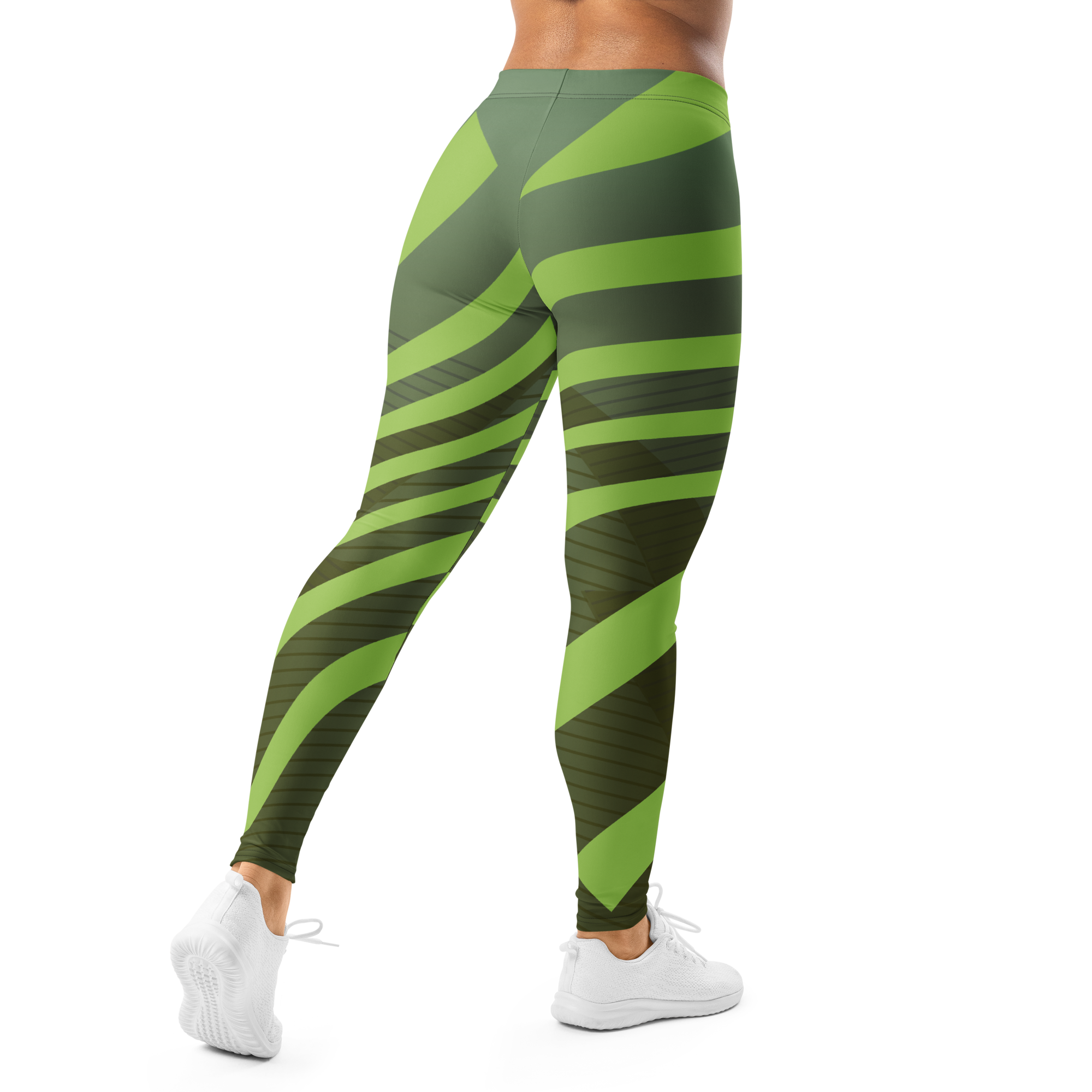 Back view of Sector One leggings built for squat-proof opacity and high-compression muscle recovery.